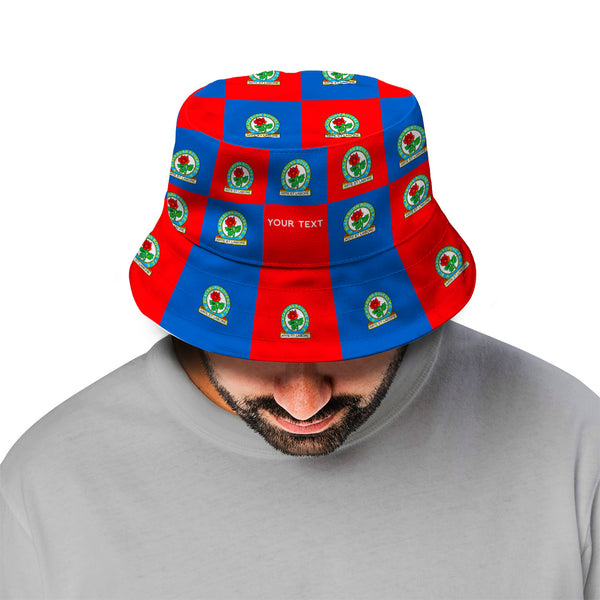 Blackburn Rovers Chequered Bucket Hat - Offically Licensed Product