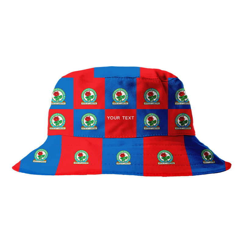 Blackburn Rovers Chequered Bucket Hat - Offically Licensed Product