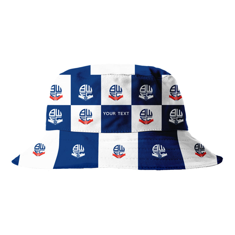 Bolton Wanderers Chequered Bucket Hat - Offically Licensed Product
