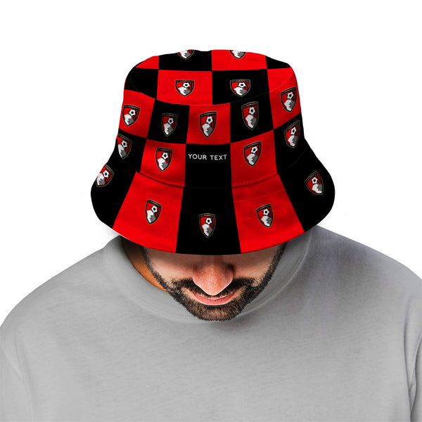 Bournemouth Chequered Bucket Hat - Offically Licensed Product