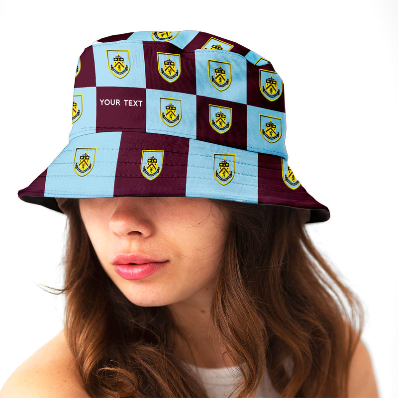 Burnley FC Chequered Bucket Hat - Offically Licensed Product