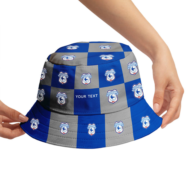 Cardiff City Chequered Bucket Hat - Offically Licensed Product