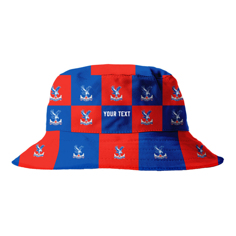 Crystal Palace Chequered Bucket Hat - Offically Licensed Product