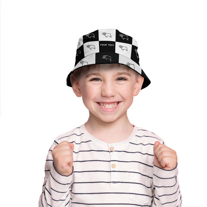 Derby County Chequered Bucket Hat - Offically Licensed Product