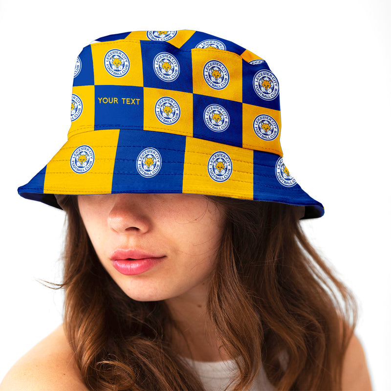 Leicester City Chequered Bucket Hat - Offically Licensed Product