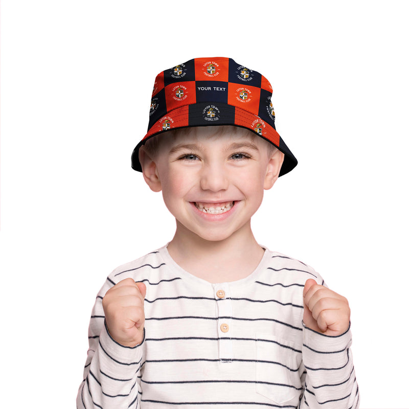 Luton Town Chequered Bucket Hat - Offically Licensed Product