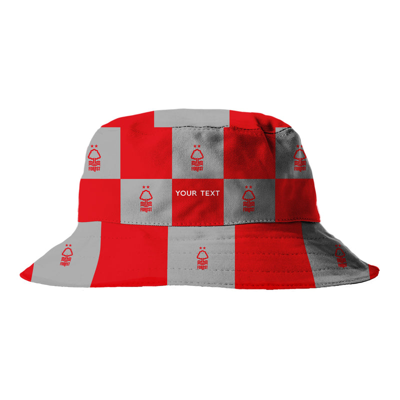 Nottingham Forest Chequered Bucket Hat - Offically Licensed Product