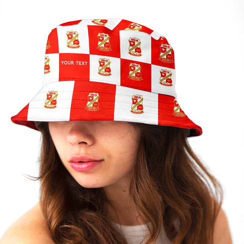 Swindon Town FC Chequered Bucket Hat - Offically Licensed Product