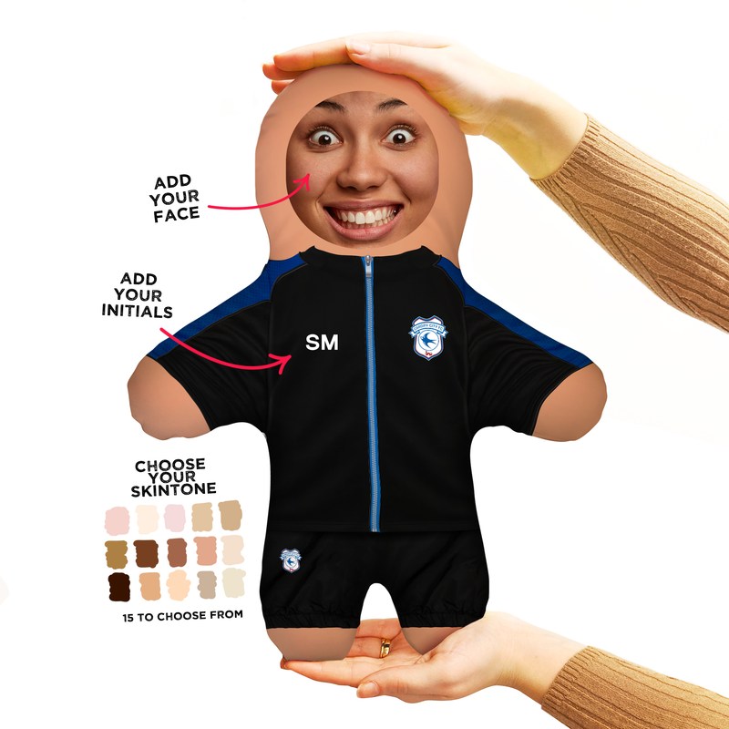 Cardiff City FC Tracksuit - Personalised Mini Me Doll - Officially Licenced