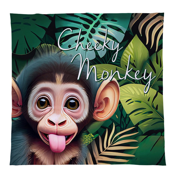 Cheeky Monkey Fleece Throw - Large Size 150cm x 150cm