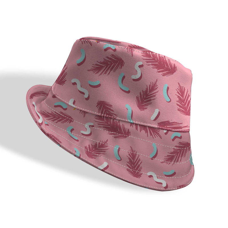 Colourful Geometric Memphis Pattern Bucket Hat
