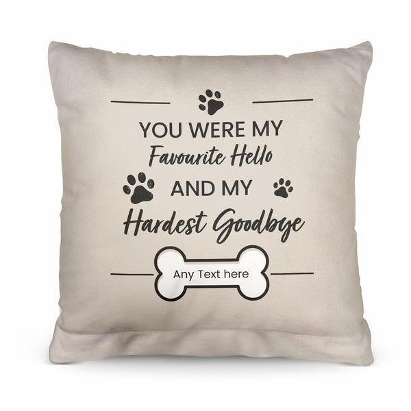 Favourite Hello - Memory - Personalised Memory Cushion - Two Sizes