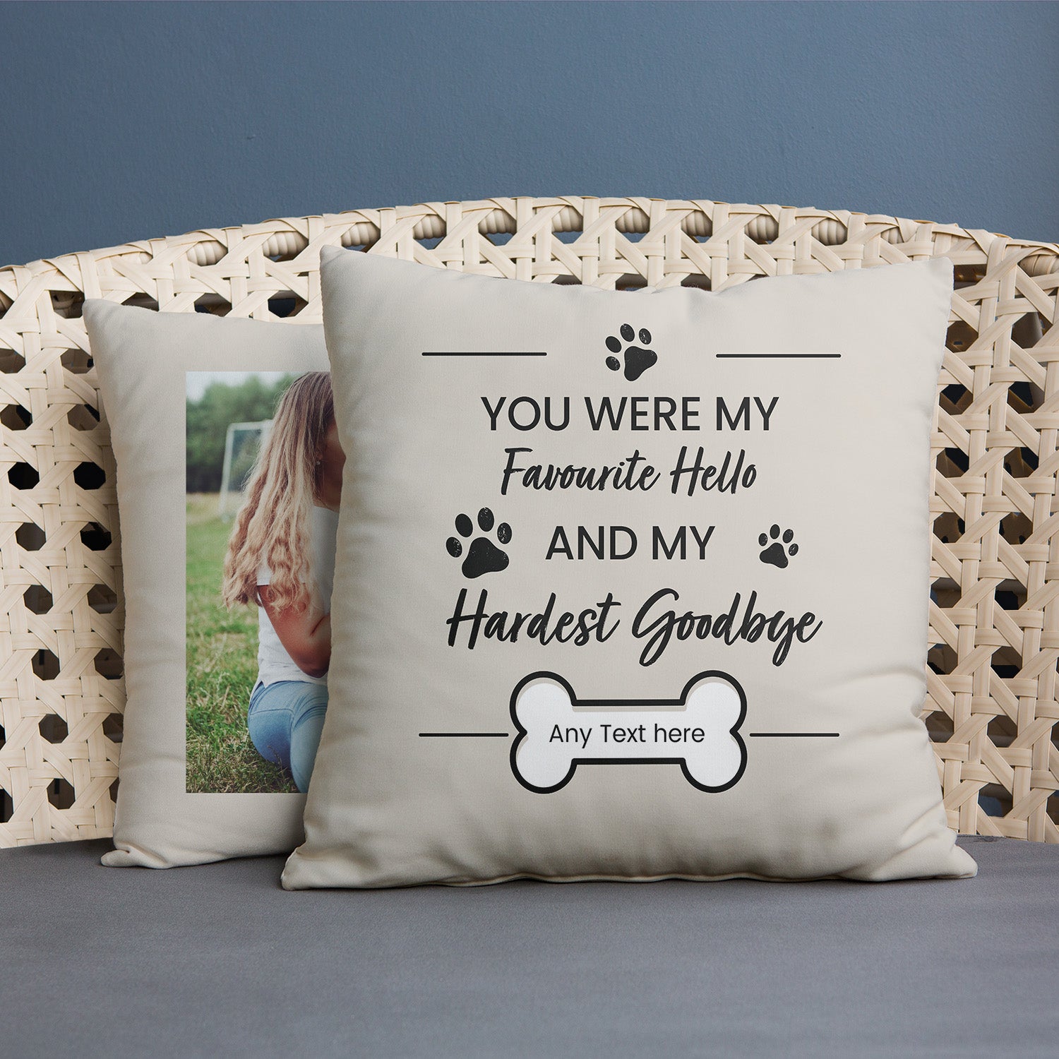 Favourite Hello - Memory - Personalised Memory Cushion - Two Sizes