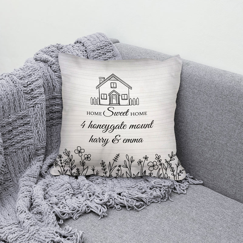 Home Sweet Home - 26cm x 26cm - Personalised Cushion