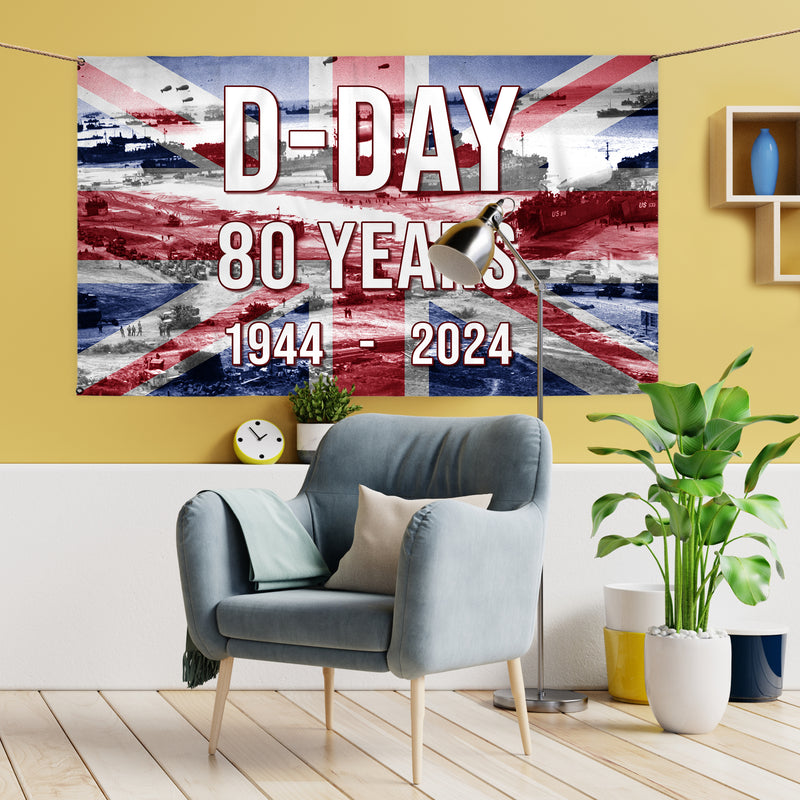 D-Day 80 Years | Banner - 5ft x 3ft