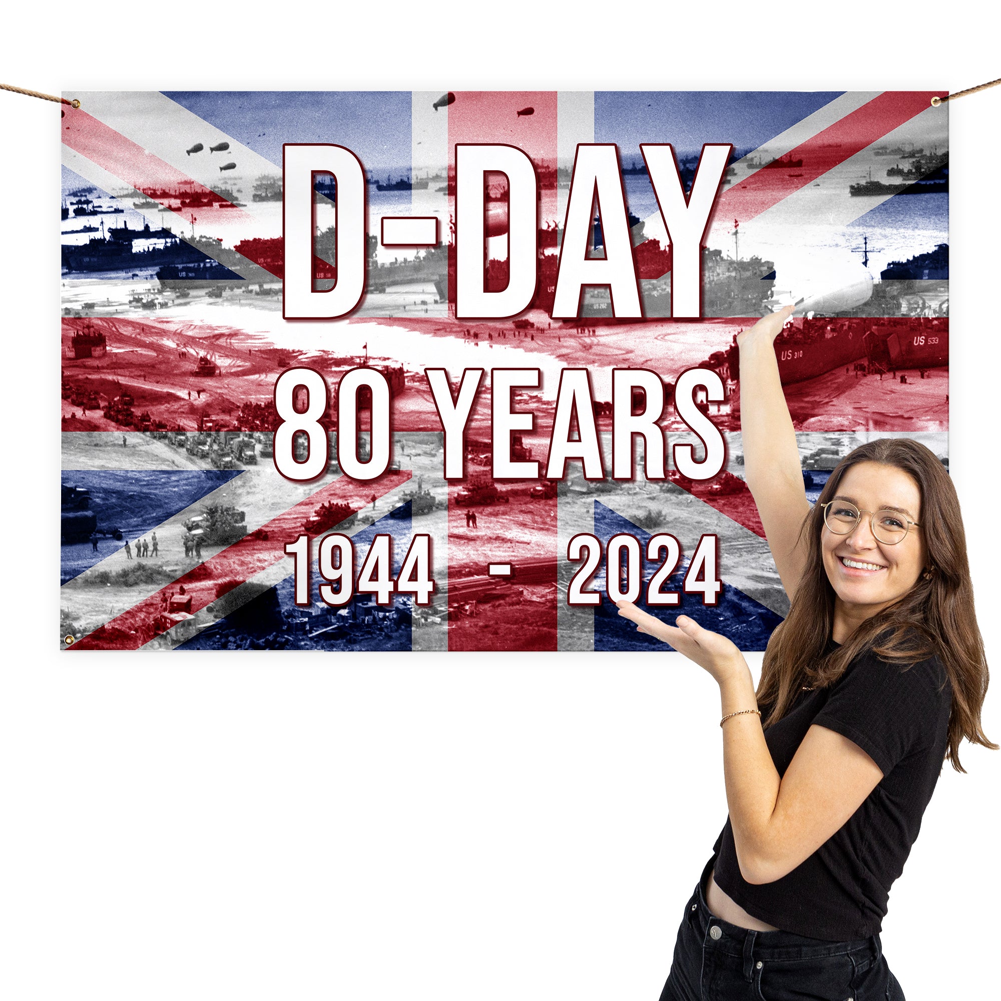 D-Day 80 Years | Banner - 5ft x 3ft