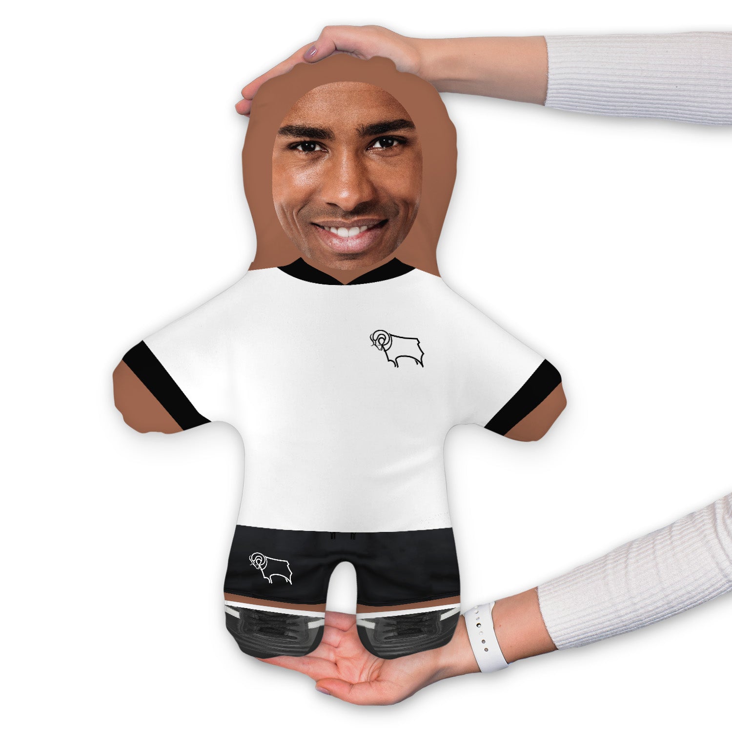 Derby County - White - Personalised Mini Me Doll