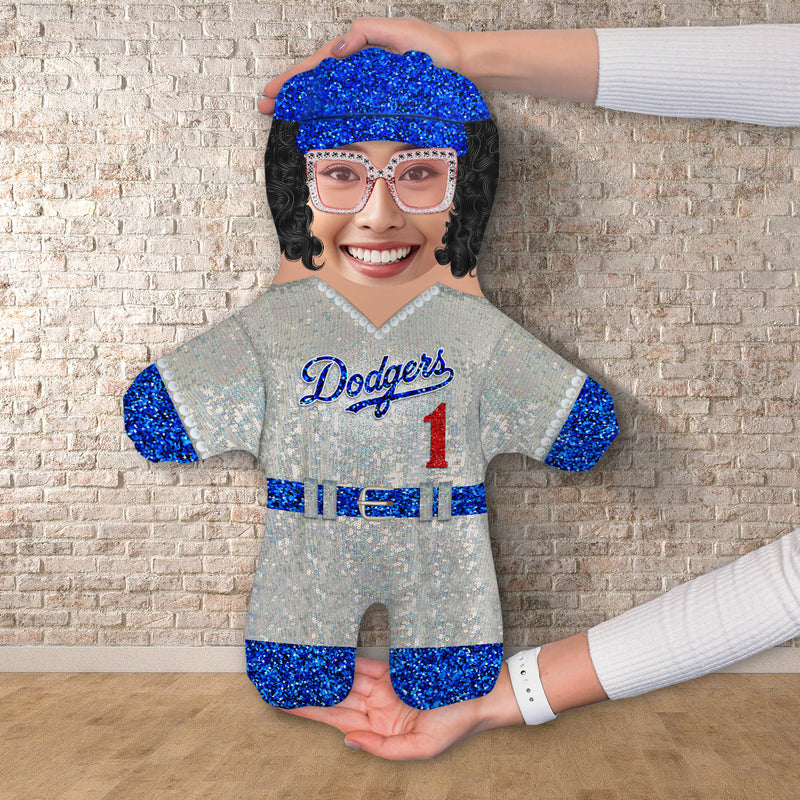 Rockstar- Baseball Suit - Sparkle -  Mini Me Personalised Doll