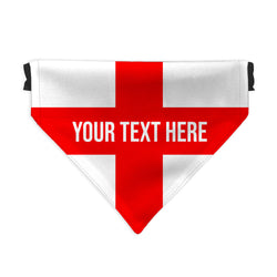 England - St George Flag - Custom Personalised Dog Bandana - 4 Sizes