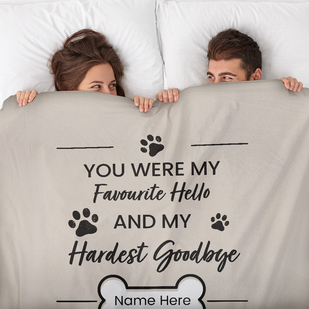 Favourite Hello - Fleece - Personalised Memory Fleece Blanket 150cm X 150cm
