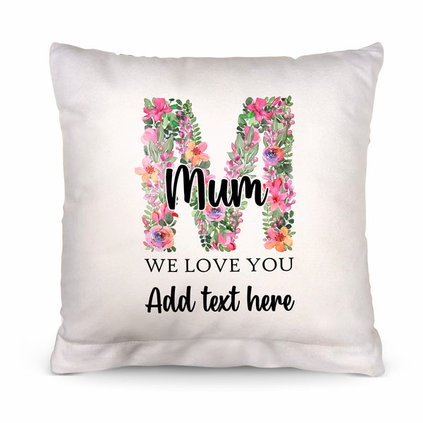 Floral - Mum - 26cm x 26cm - Personalised Cushion