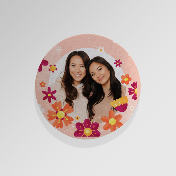 Floral Photo Frame - Drinks Coaster - Round or Square