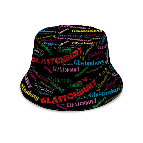 Glastonbury Text Bucket Hat