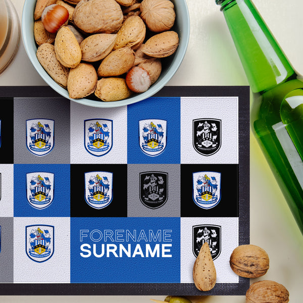 Huddersfield Town - Chequered Personalised Bar Runner - Officially Licenced