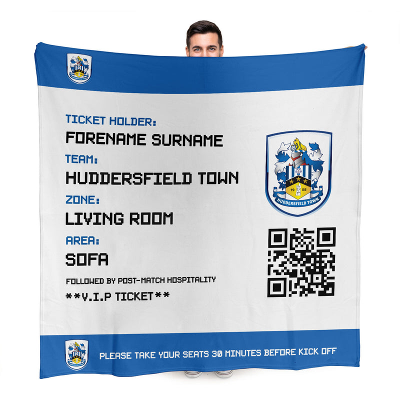 Huddersfield Town FC - Football Ticket Fleece Blanket - Officially Licenced