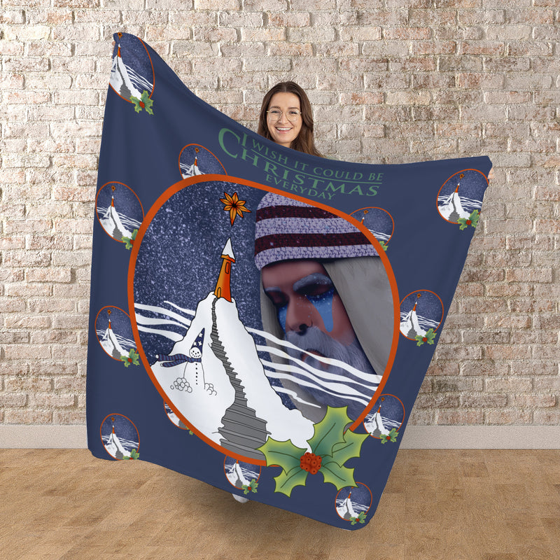 I Wish It Could Be Christmas Everyday Album Cover Fleece Throw - Large Size 150cm x 150cm