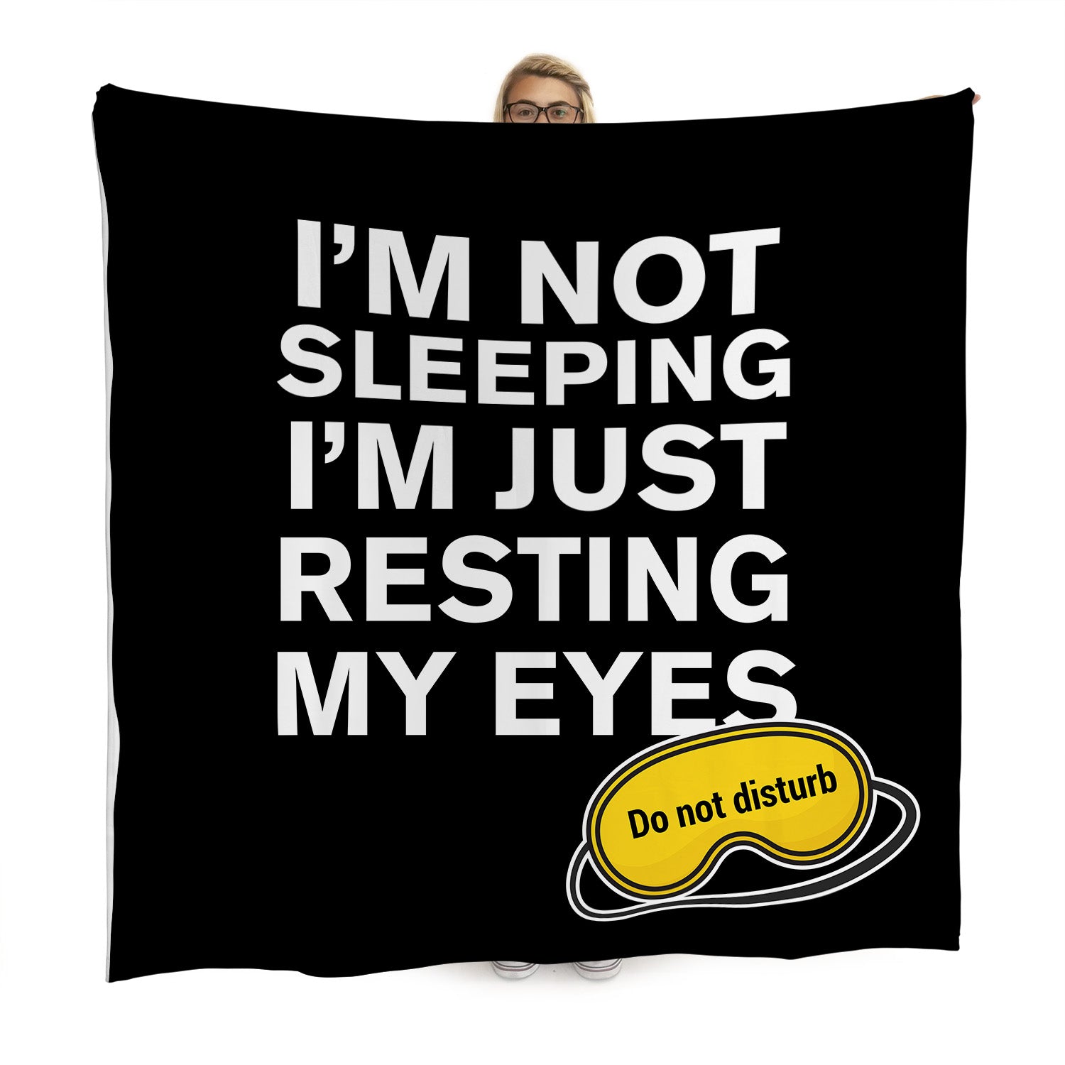 I'm Not Sleeping - Fleece Blanket – https://britishmade.gifts/