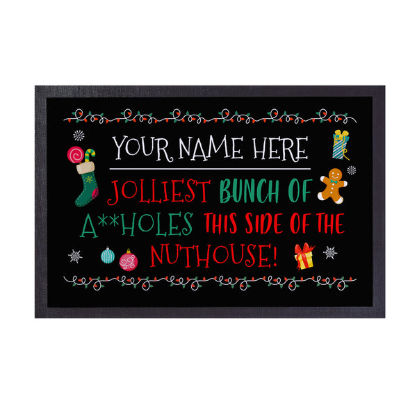 Jolliest A**holes - Personalised Door Mat - 60cm x 40cm