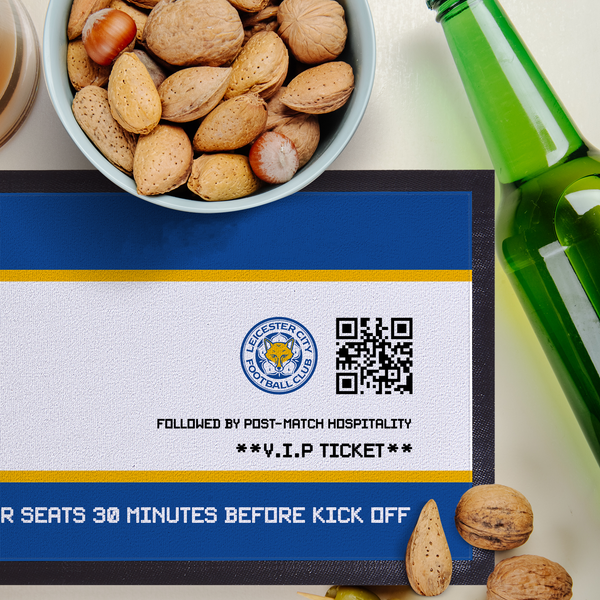 Leicester City FC - Football Ticket Personalised Bar Runner - Officially Licenced