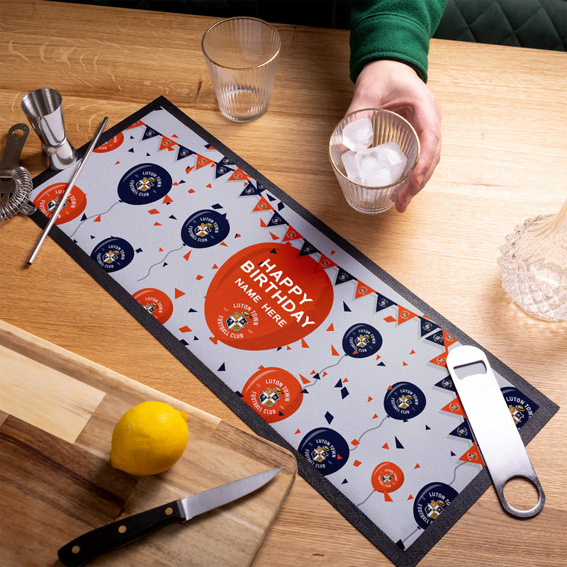 Luton Town - Balloons Personalised Bar Runner - Officially Licenced