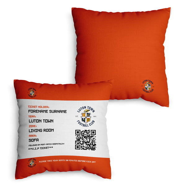 Luton Town - Football Ticket 45cm Cushion - Officially Licenced