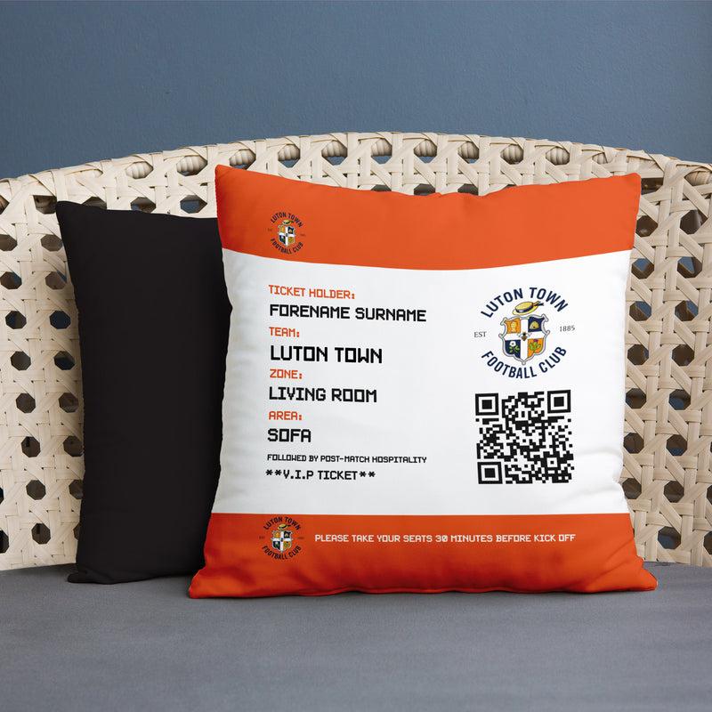 Luton Town - Football Ticket 45cm Cushion - Officially Licenced