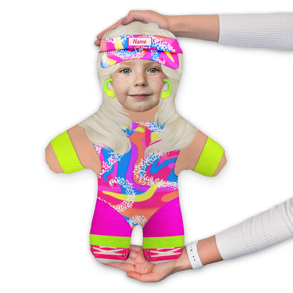 Neon Roller Skate Girl - Mini Me Personalised Doll