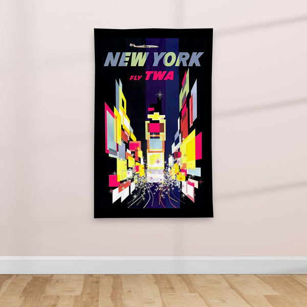New York City - Vintage Travel poster - Textile Poster