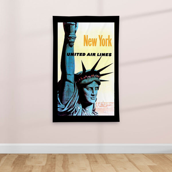 New York City - Vintage Travel poster - Textile Poster