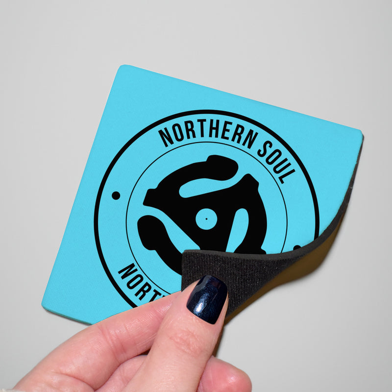 Northern Soul - Record Spindle - Blue - Drinks Coaster - Round or Square
