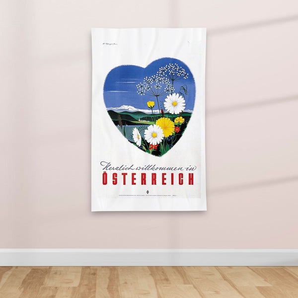 Österreich, Austria - Vintage Travel poster - Textile Poster