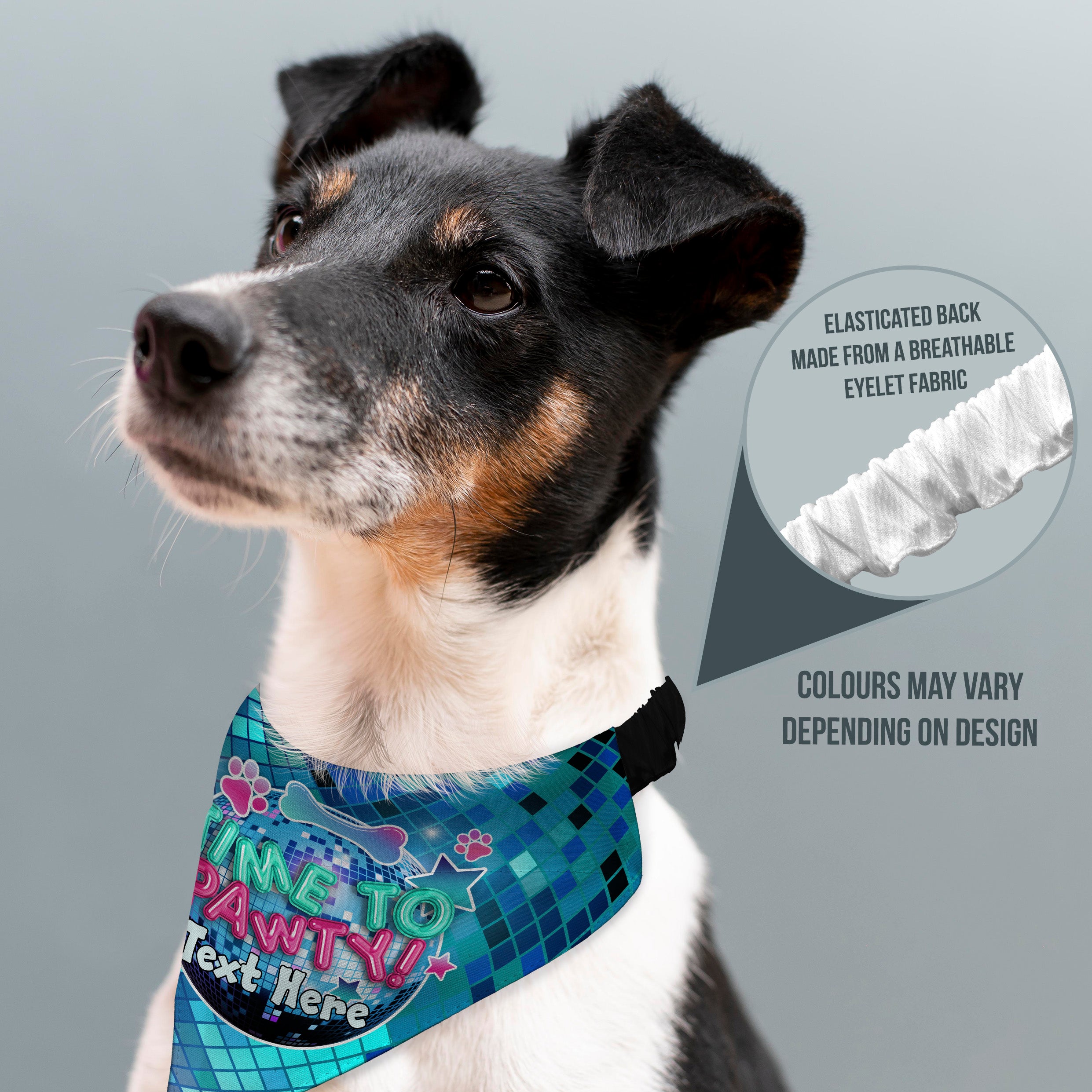 Time To Pawty - Custom Personalised Dog Bandana - 4 Sizes