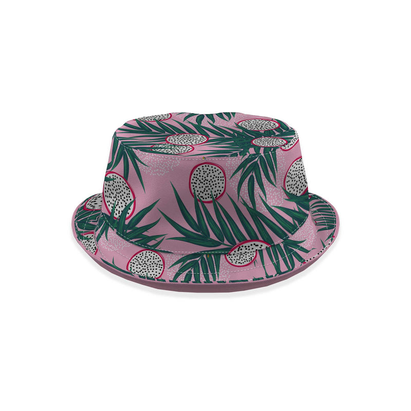 Pink Summer Fruits & Leaves Bucket Hat