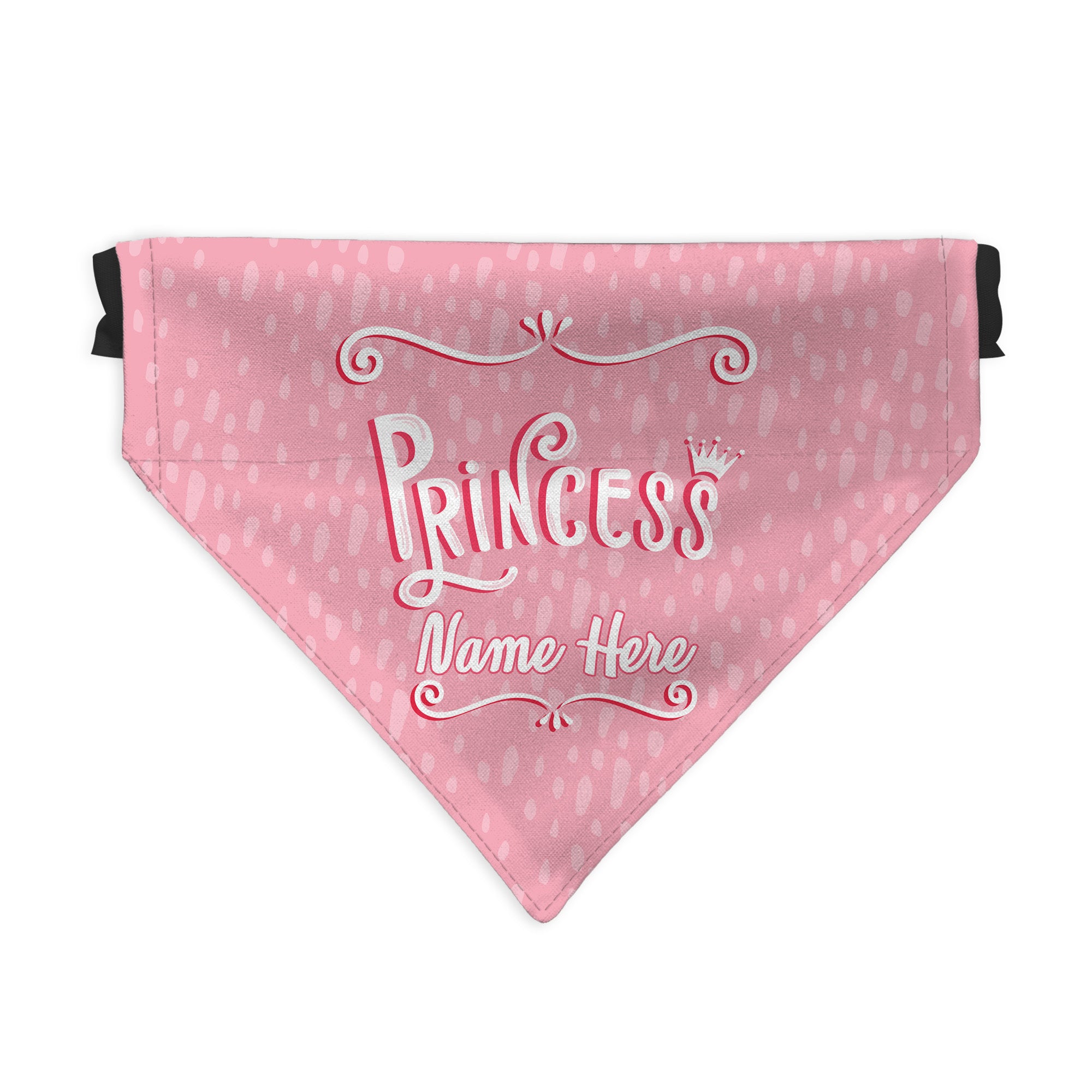 Princess - Pink - Custom Personalised Dog Bandana - 4 Sizes