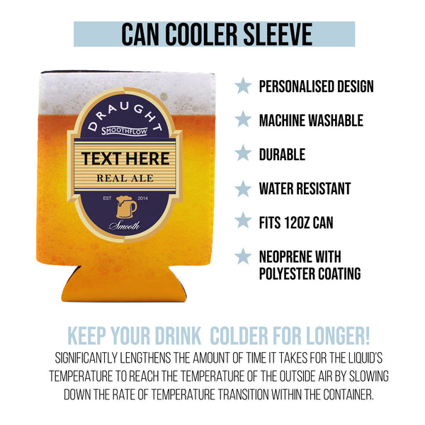 Draught Beer - Custom Personalised Drink Can Cooler