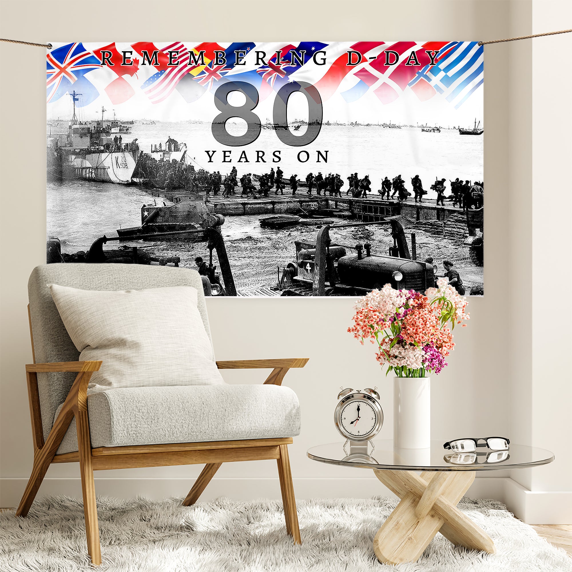 Remembering D-Day 80 Years | Banner - 5ft x 3ft
