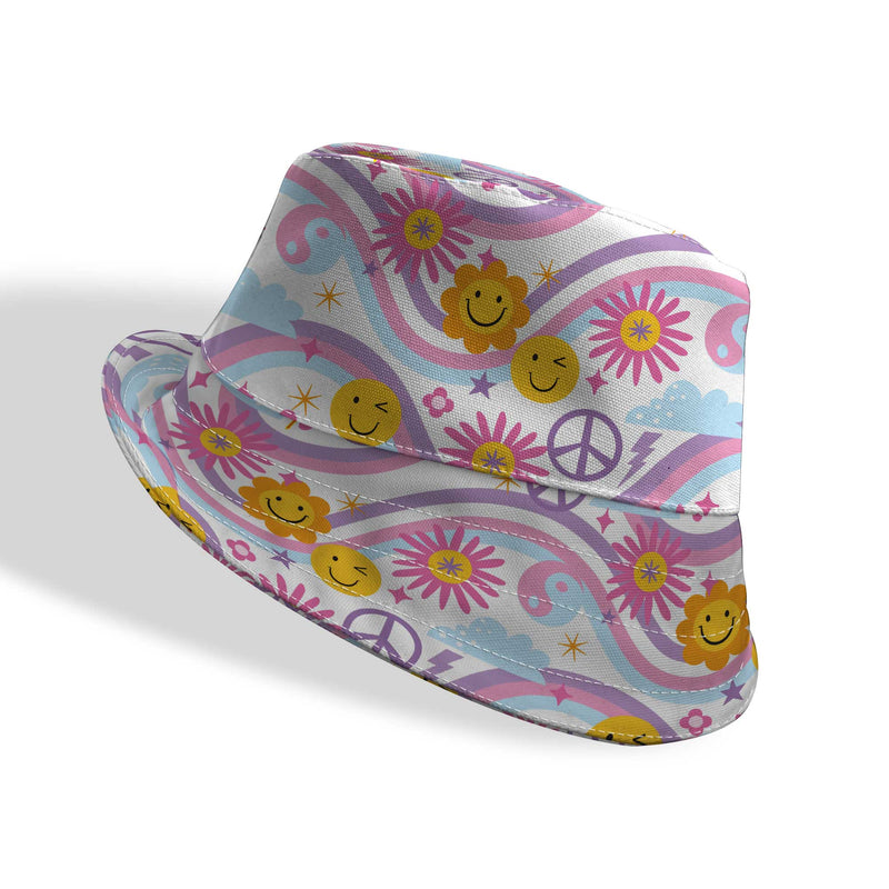 Retro Style Florals Bucket Hat