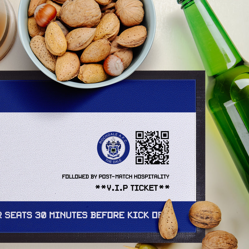 Rochdale - Football Ticket Personalised Bar Runner - Officially Licenced