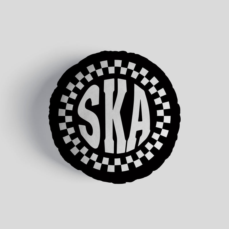 SKA Checks 14" Round Throw Cushion