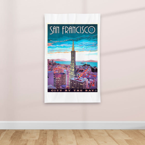 San Francisco - Vintage Travel poster - Textile Poster